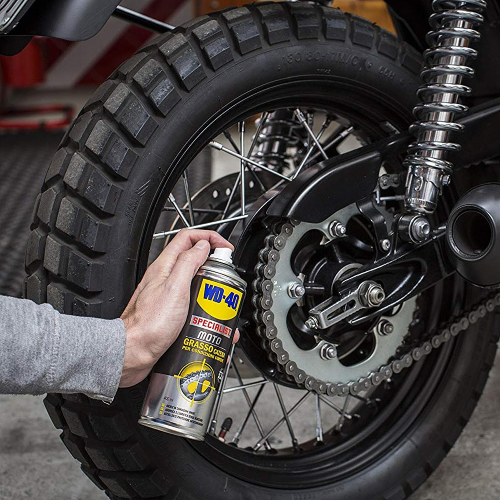 Wd-40 grasso catena moto spray ml 400 lubrificante catena lunga durata professionale - 2