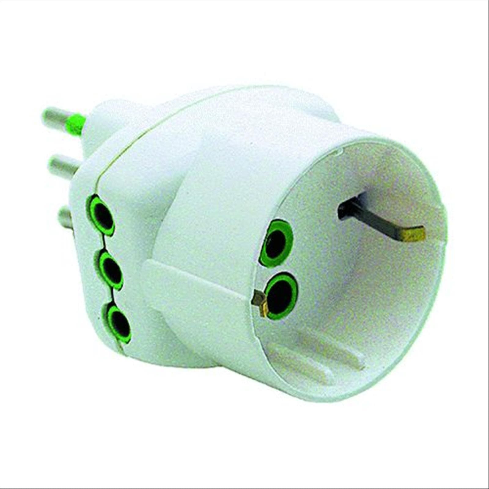 Adattatore 2+1schuko 2p+t 10a - 2