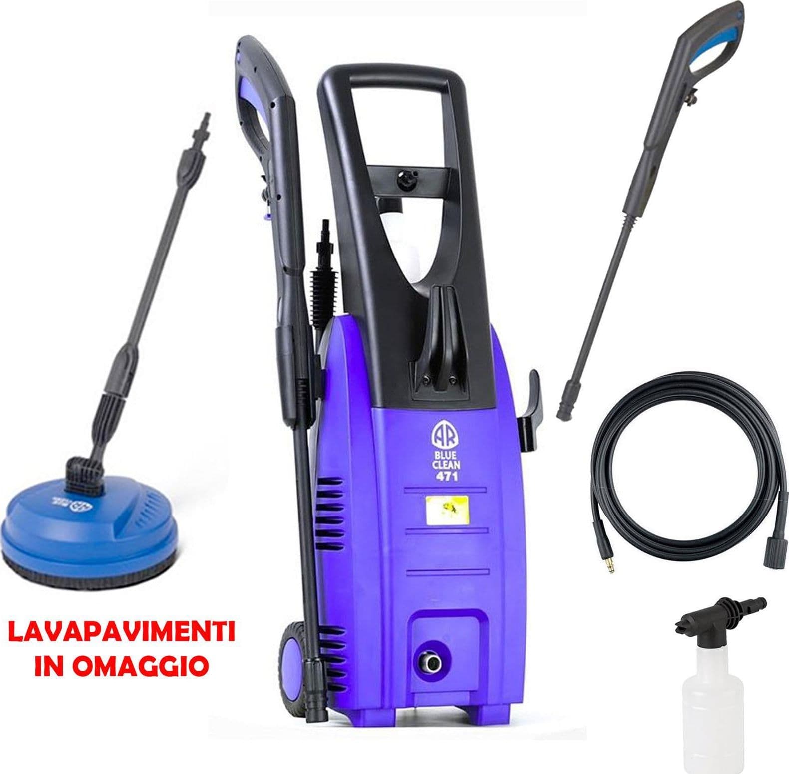 Idropulitrice annovi reverberi 160 bar ar 471 2100w elettrica acqua fredda auto - 6
