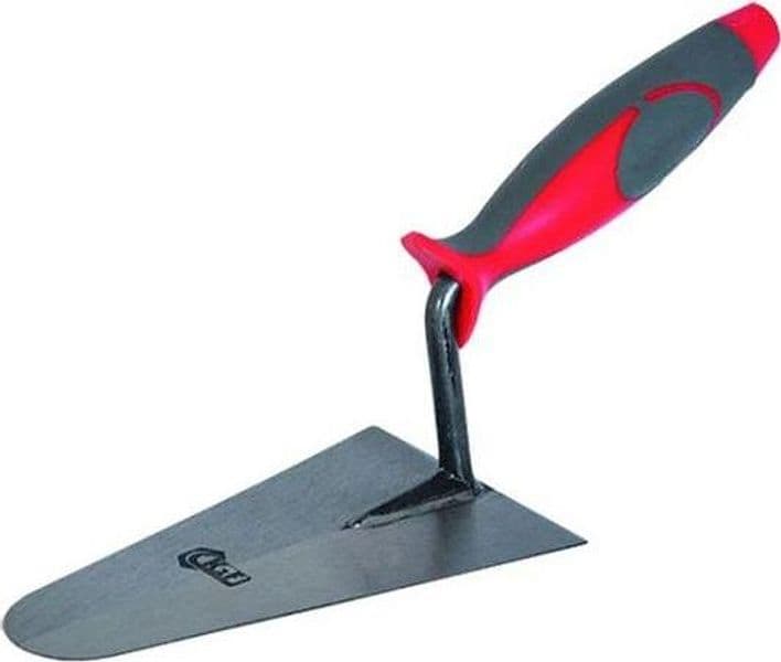 Cazzuola  per muratore punta tonda in acciaio temperato con manico antiscivolo - 2