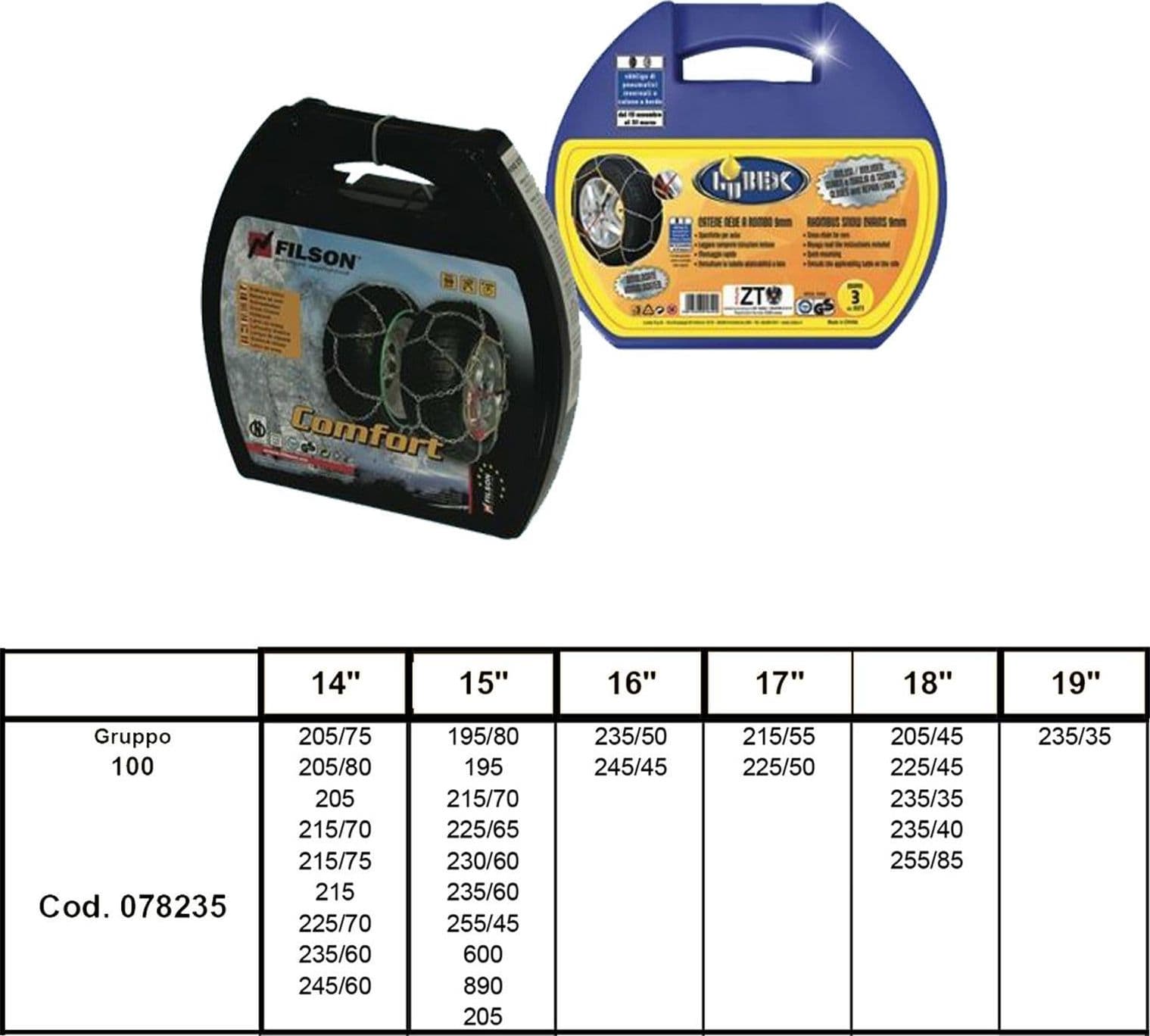 Catene auto omologate 9 mm a rombo cementate montaggio rapido (gruppo 100) - 2