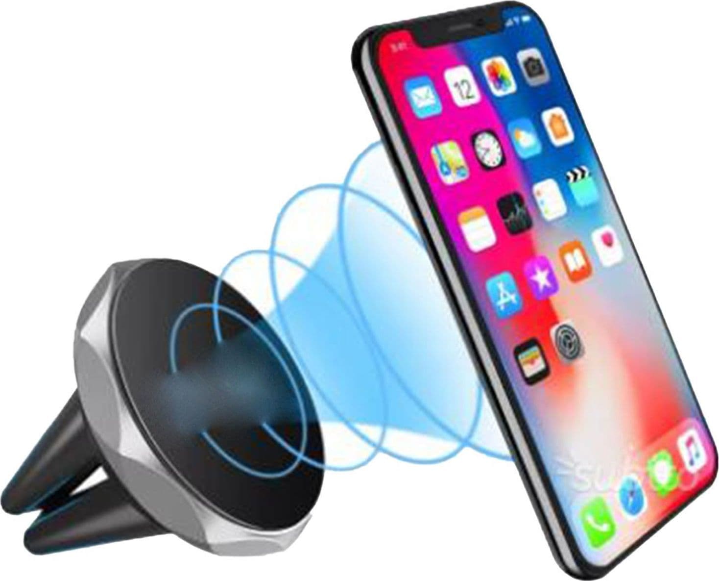 Supporto magnetico auto macchina cellulare smartphone attacco areatore aria condizionata - 3