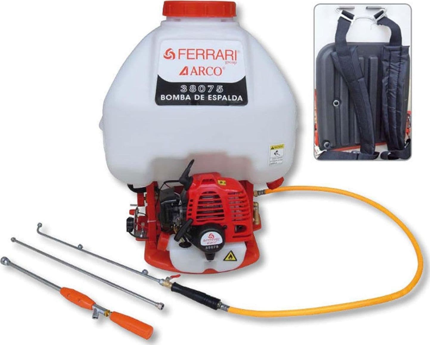 Motopompa pompa a spalla irroratrice motore a scoppio 25,6 cc 25 lt 2 t ferrari - 2