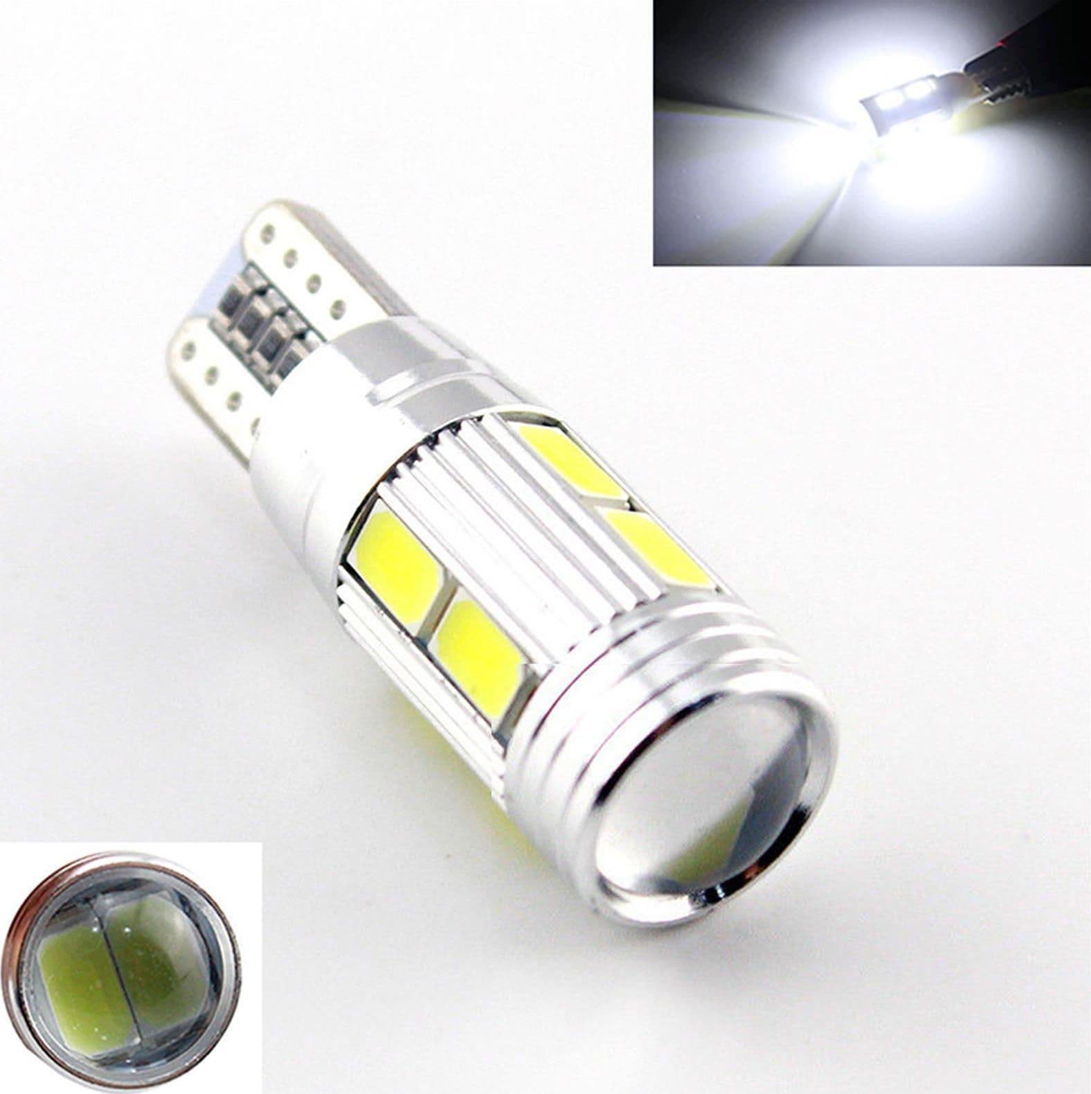 2 lampade t10 w5w led w16w 10smd 5630 canbus no errore luci bianco fari di posizione - 2