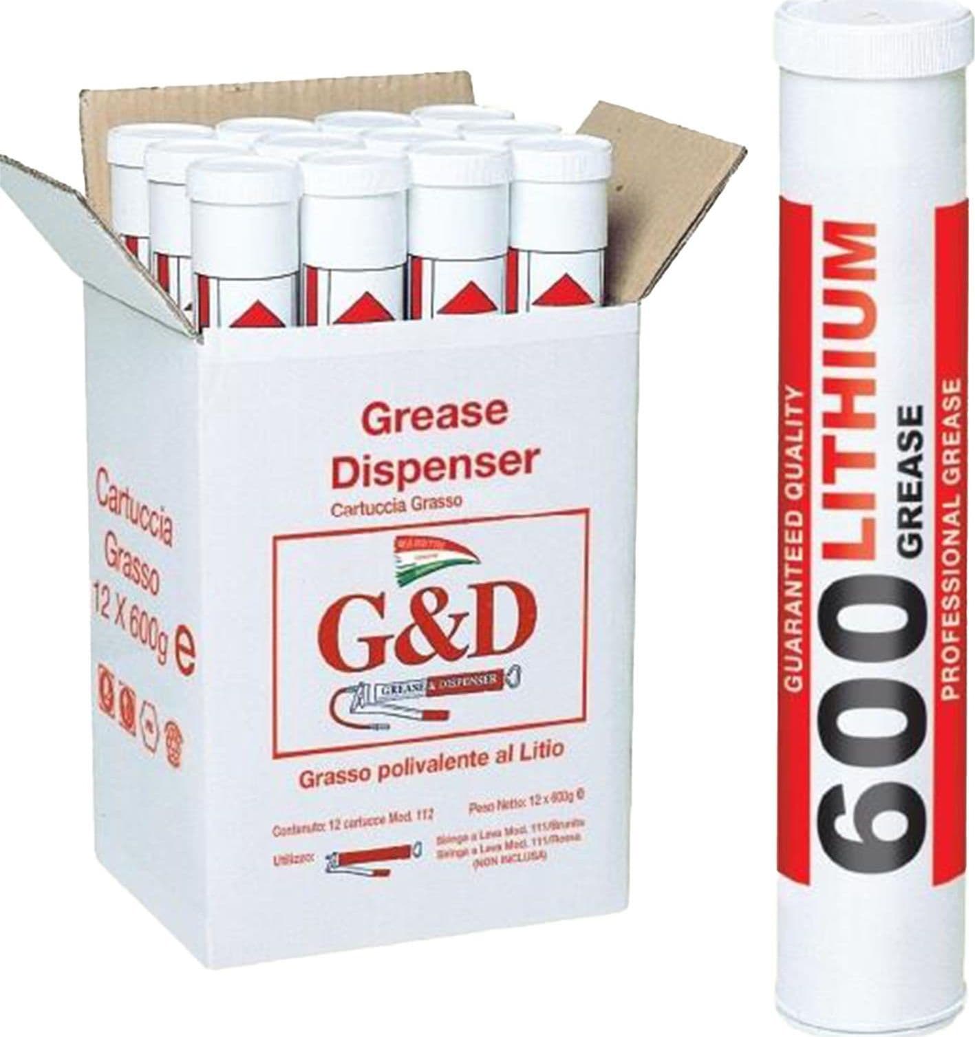 Cartuccia grasso per pistola maestri siringa ingrassatore lube shuttle 600 gr - 2
