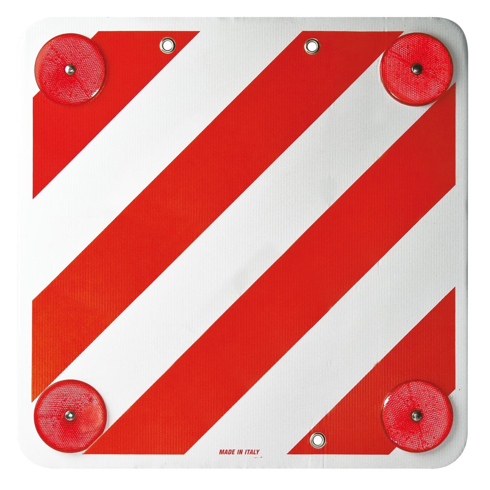 Cartello carico sporgente ondulato polionda pvc catadiottridi rinfrangente bianco rosso - 2