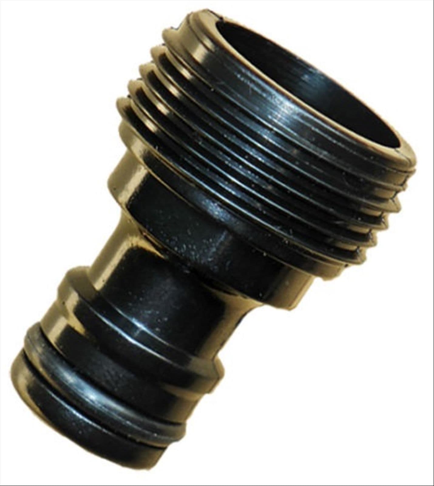 Rubinetto da giardino in plastica tubo adattatore connettore maschio filettatura 3/4" bsp abs - 2