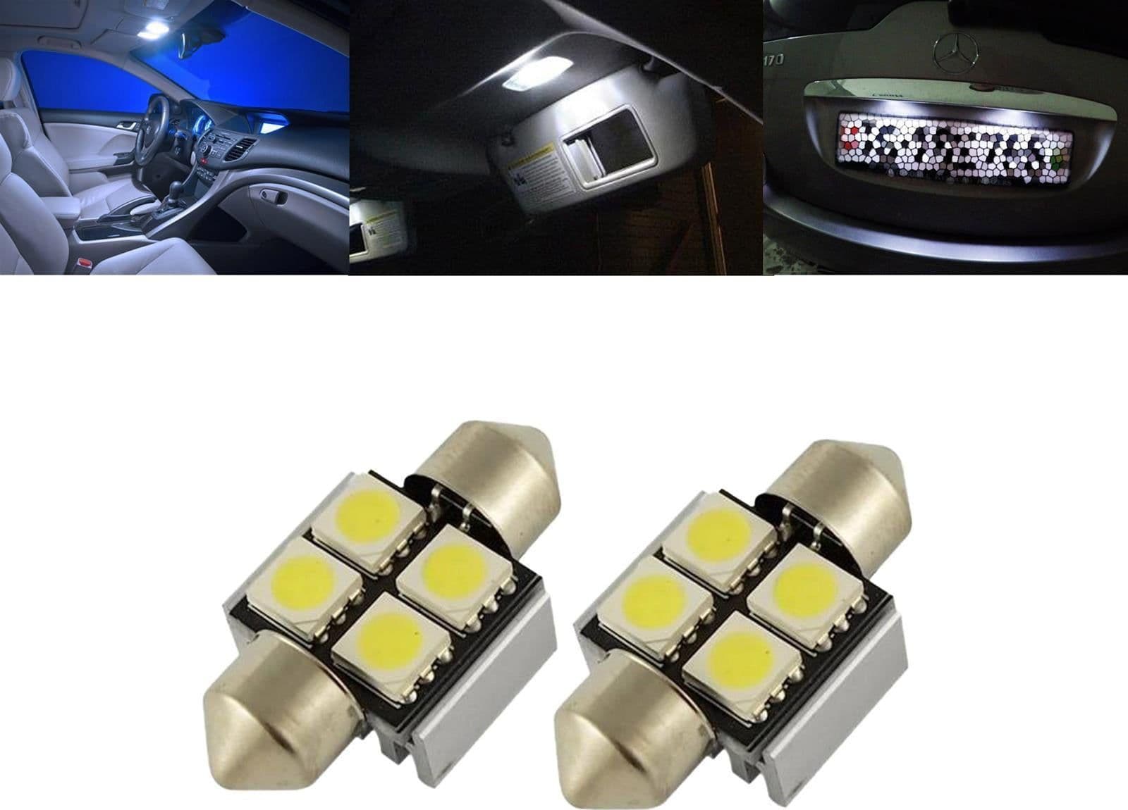 2 lampade siluro c5w led 5050 no errore luci auto canbus targa 36 mm plafoniera - 2