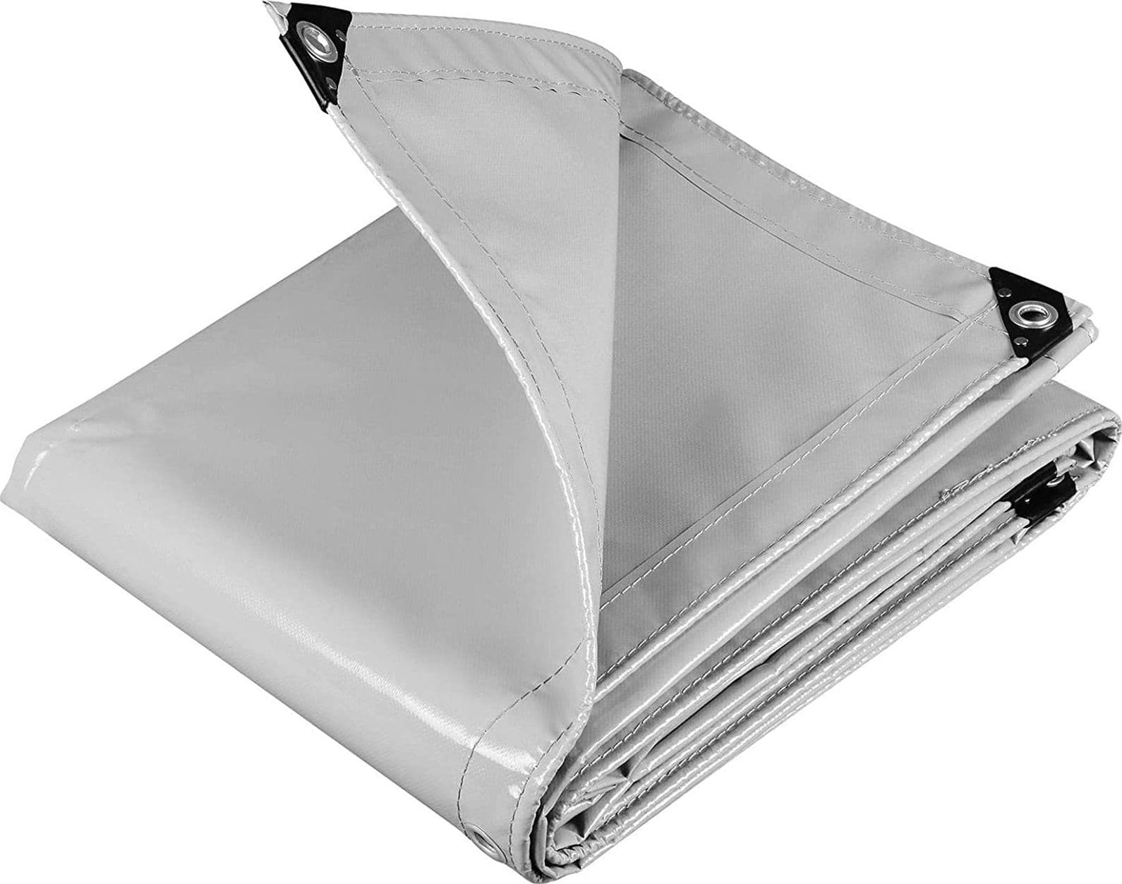 Telo occhiellato impermeabile in polietilene Grigio da campeggio 180 gr - 5
