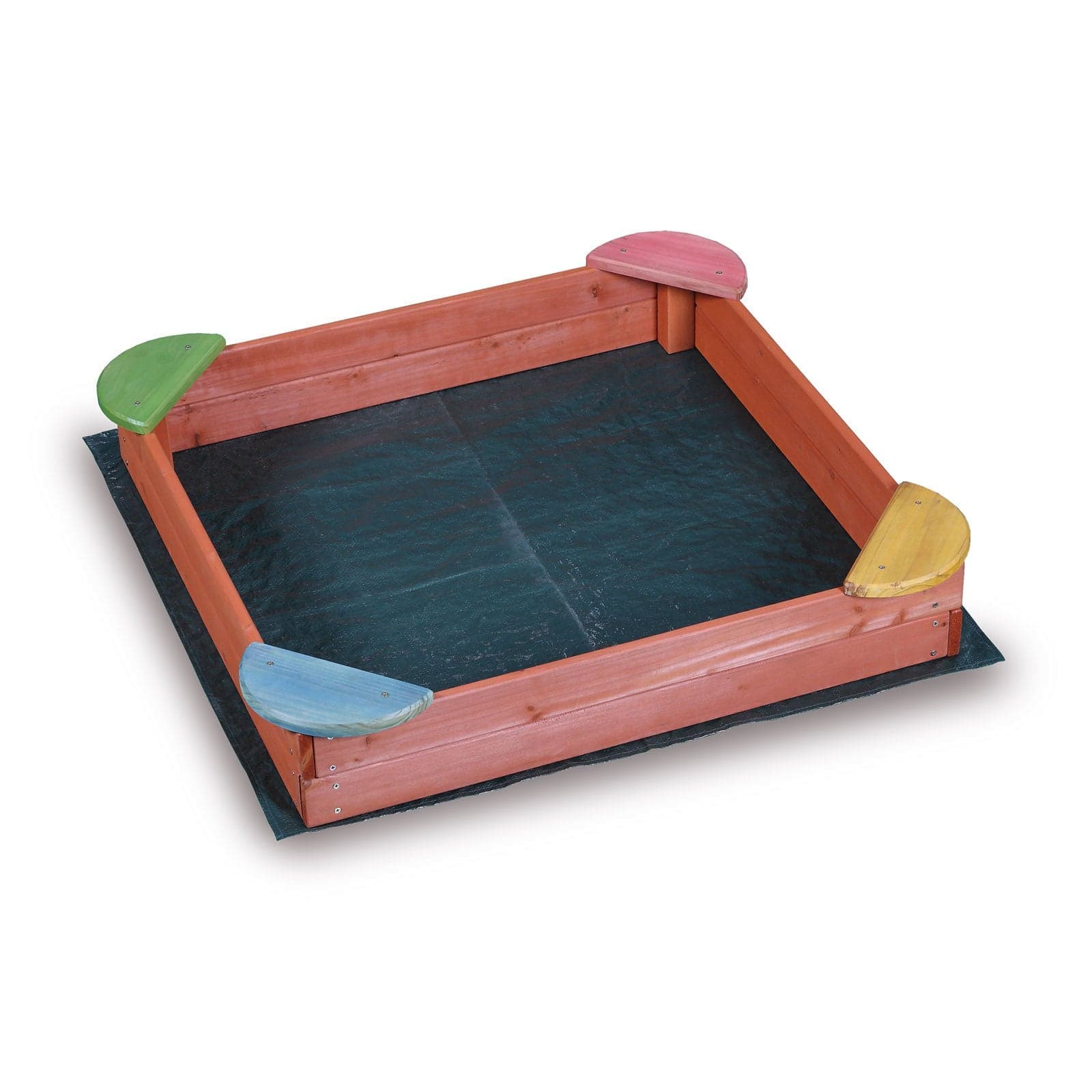 Sabbiera per bambini in legno verniciato da giardino e veranda