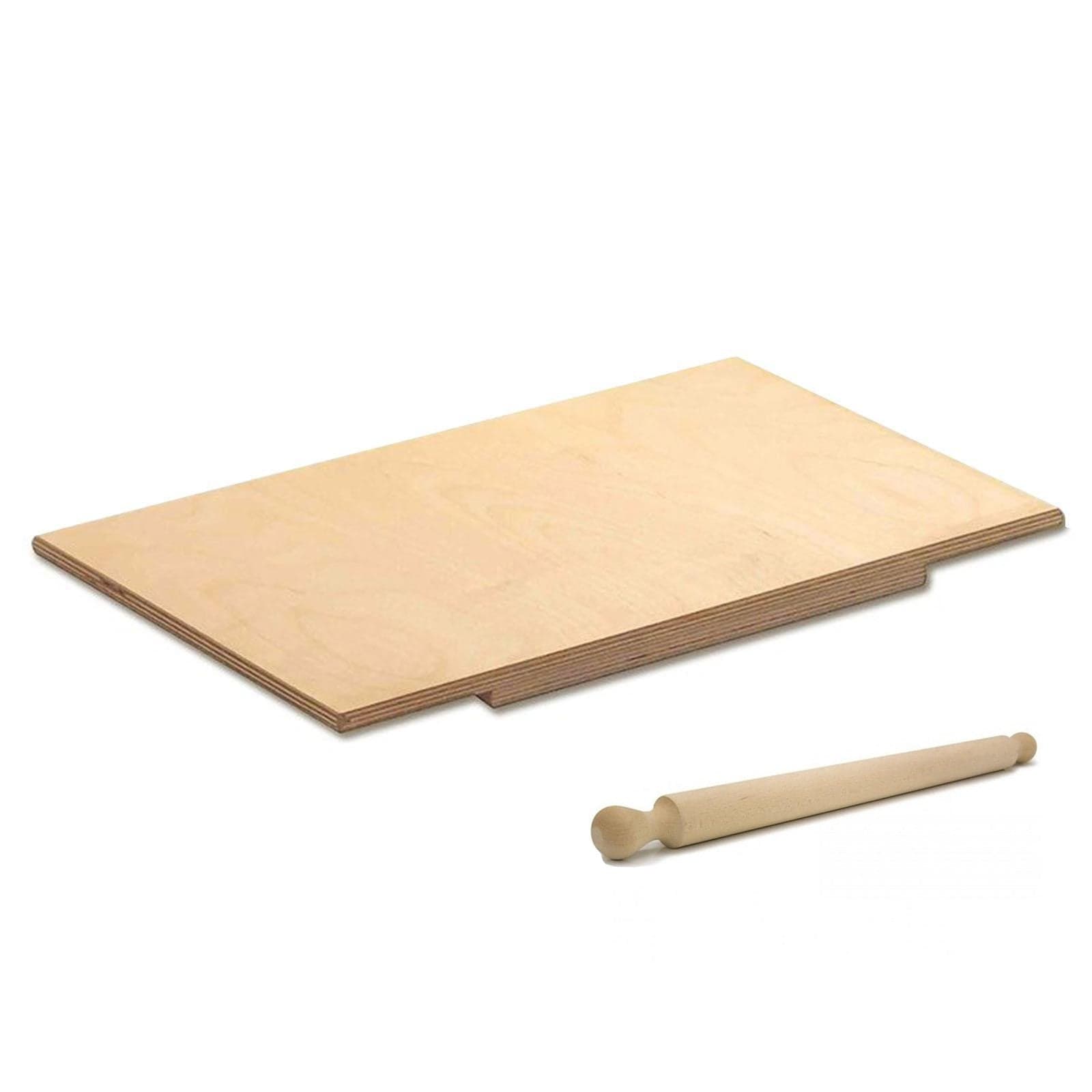 Tavoliere Spianatoia con mattarello per pasta In Legno di betulla rettangolare - 8