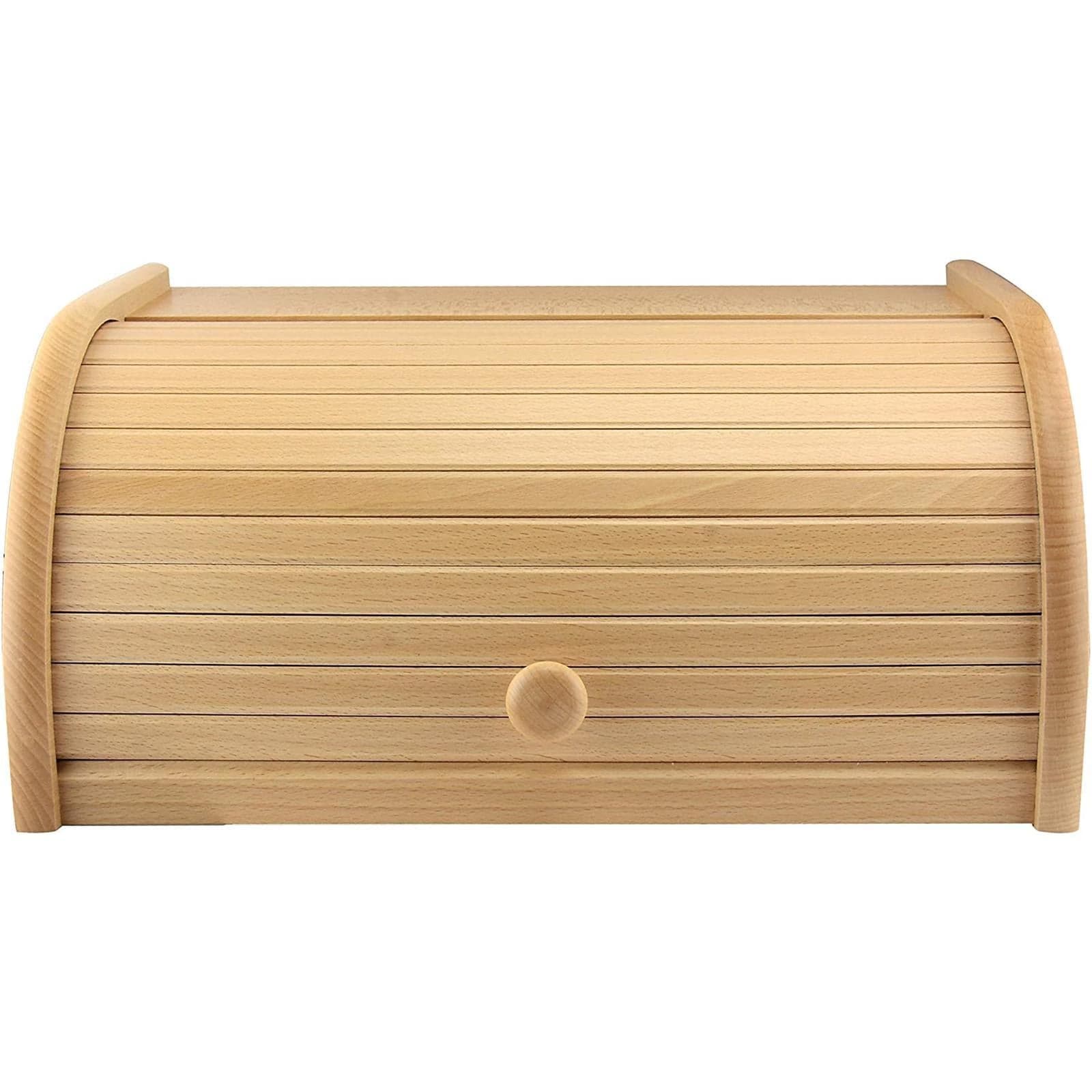 Portapane con apertura a serranda in legno di Faggio (cm 40 x 20 x 17 cm) - 2