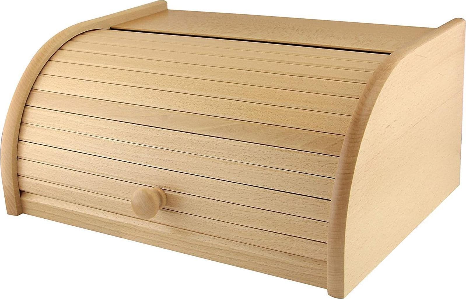 Portapane con apertura a serranda in legno di Faggio (cm 40 x 20 x 17 cm) - 4