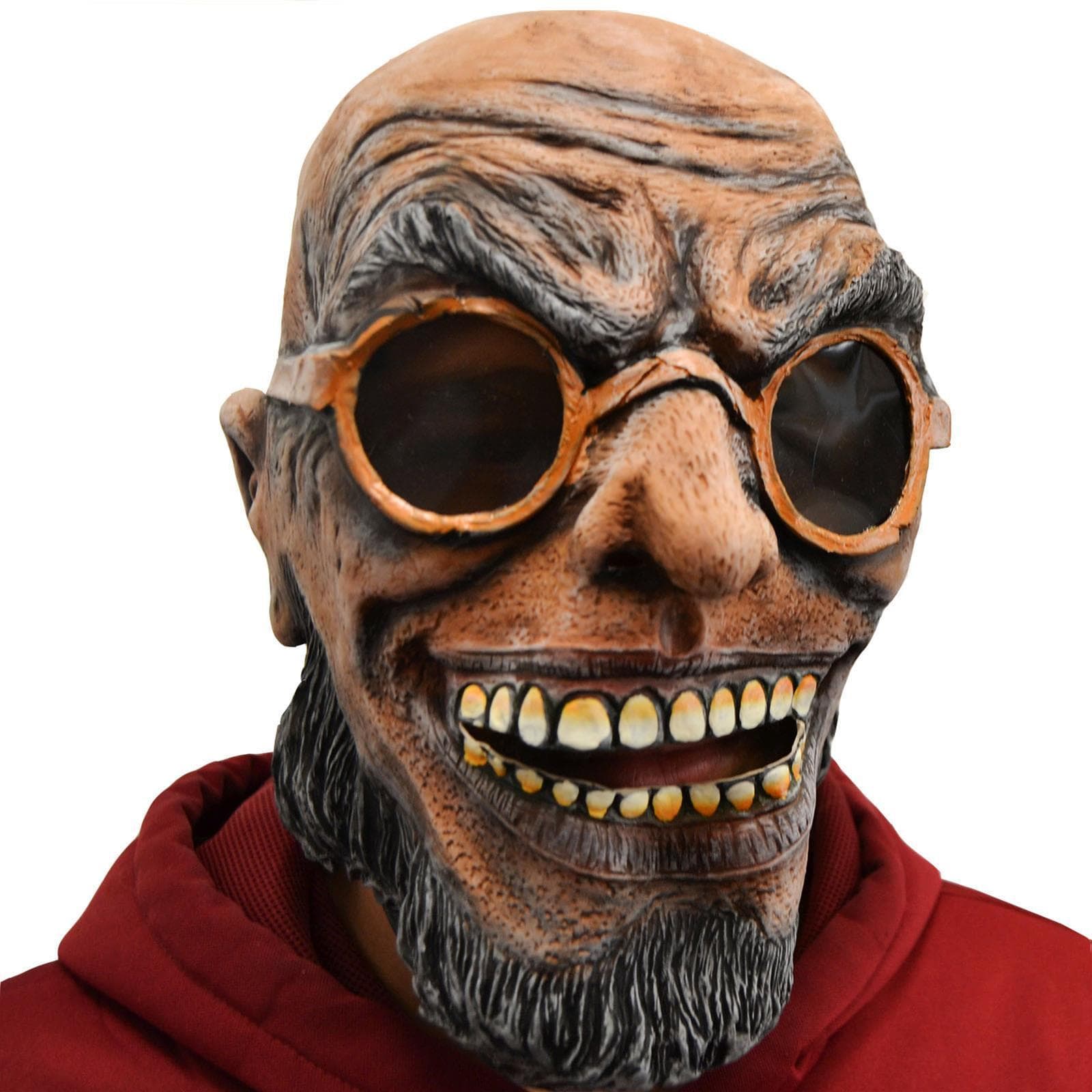 Maschera in lattice realistica mostro zombie con occhiali per carnevale e halloween - 4