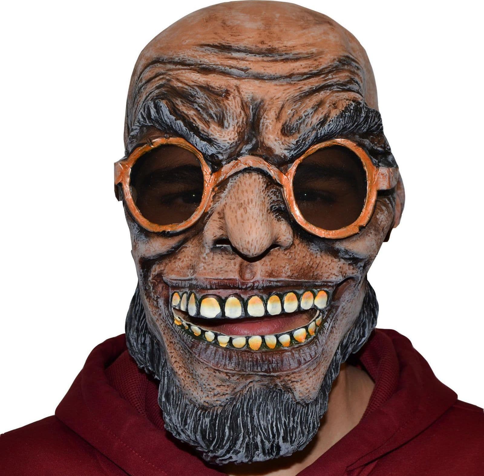 Maschera in lattice realistica mostro zombie con occhiali per carnevale e halloween - 2