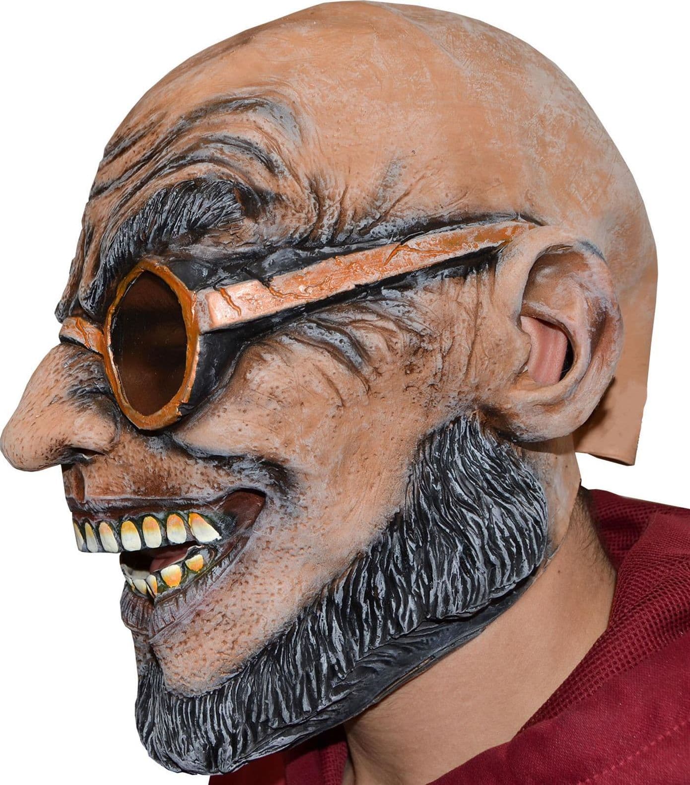Maschera in lattice realistica mostro zombie con occhiali per carnevale e halloween - 3