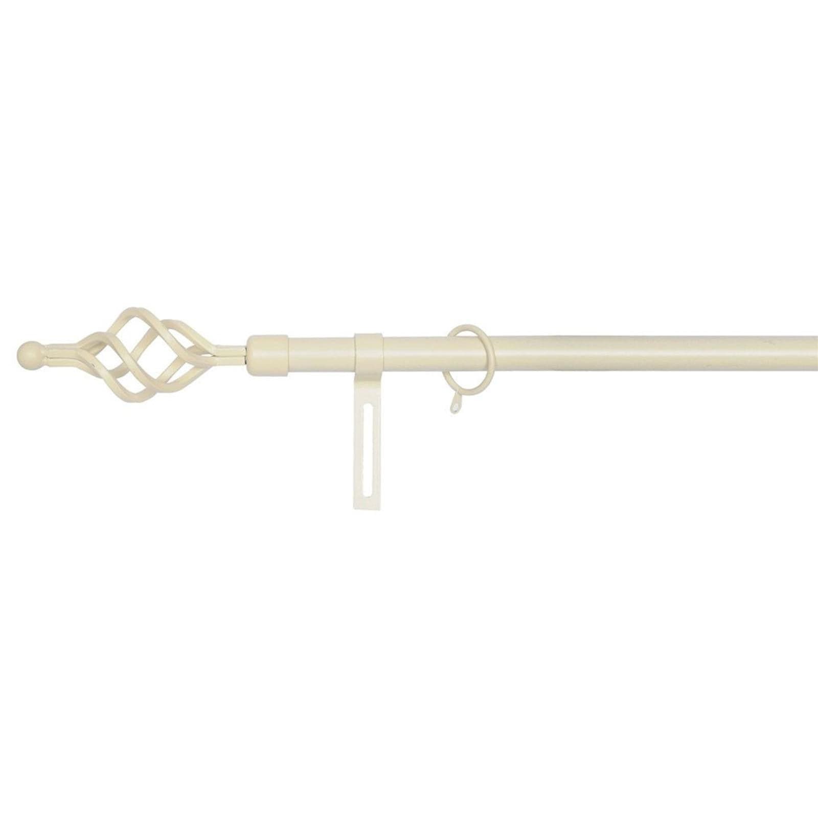 Asta per tende e tendaggi in metallo zagabria 120-210 bianco da cucina e soggiorno - 2