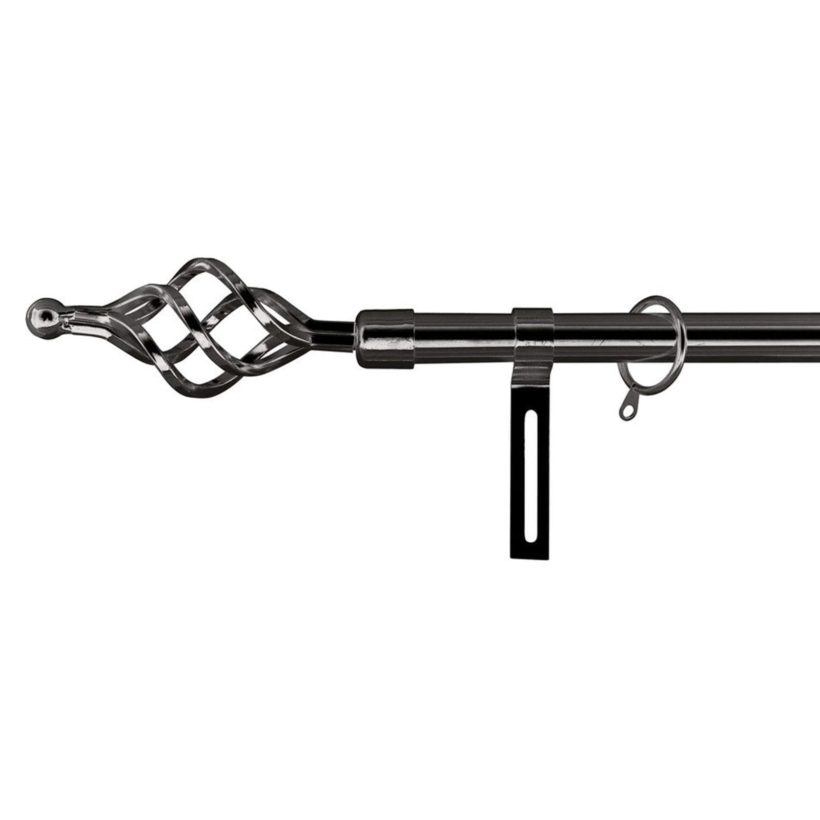 Asta metallo zagabria 120-210 nero per tende e tendaggi cucina soggiorno - 4