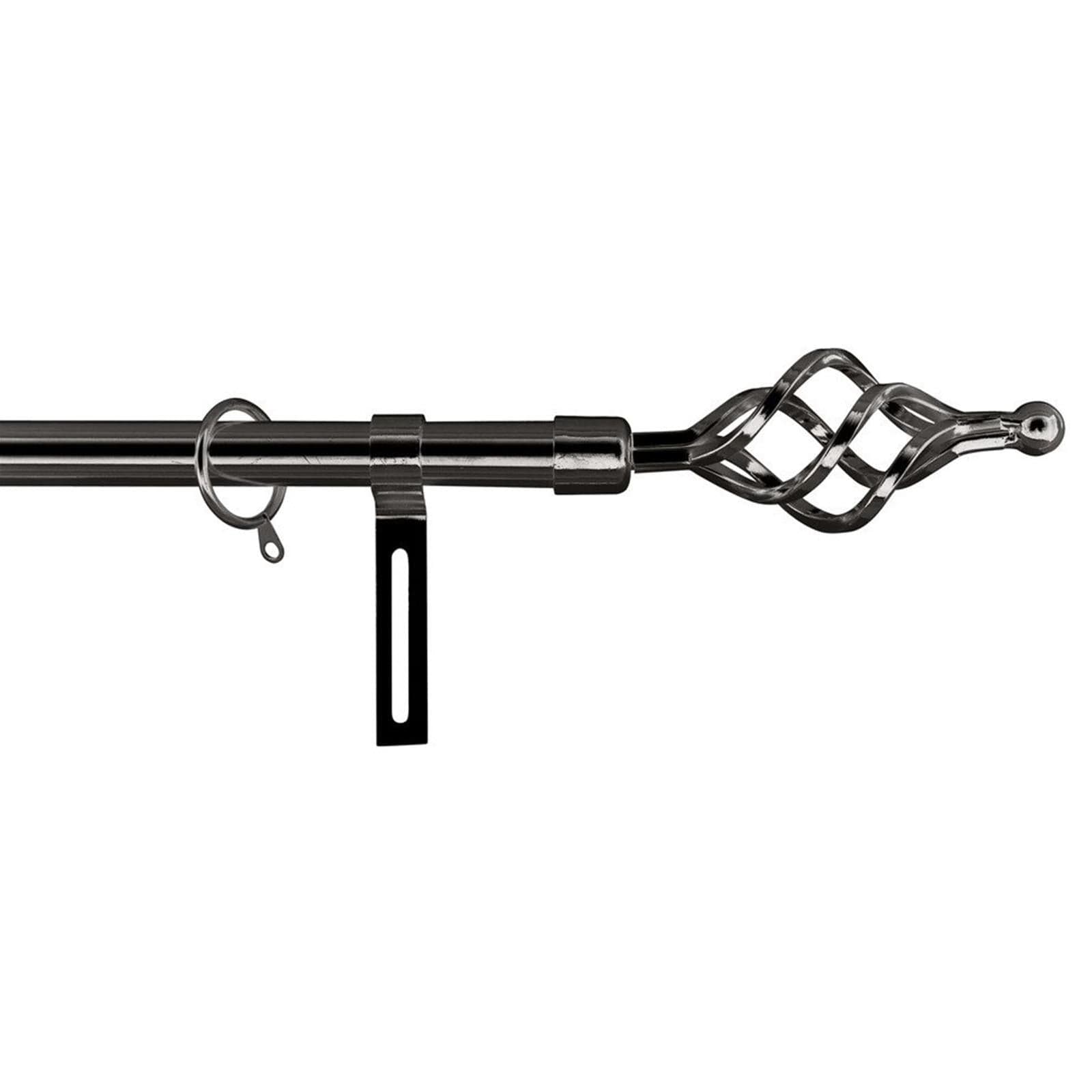 Asta metallo zagabria 120-210 nero per tende e tendaggi cucina soggiorno - 2