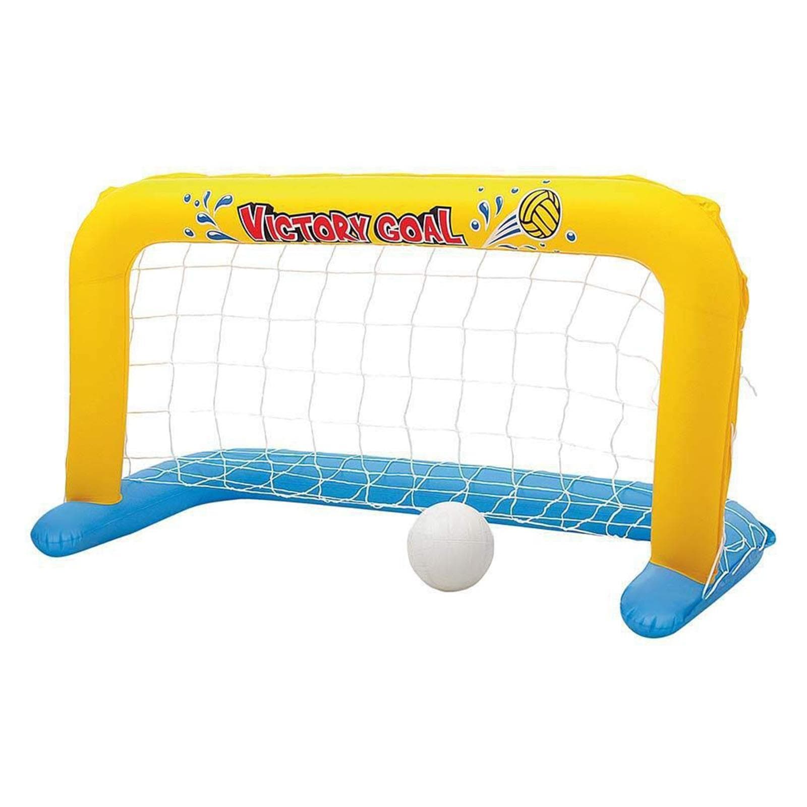 Set rete pallanuoto con palla gonfiabile per piscina 137 x 66 cm piscine giochi - 4