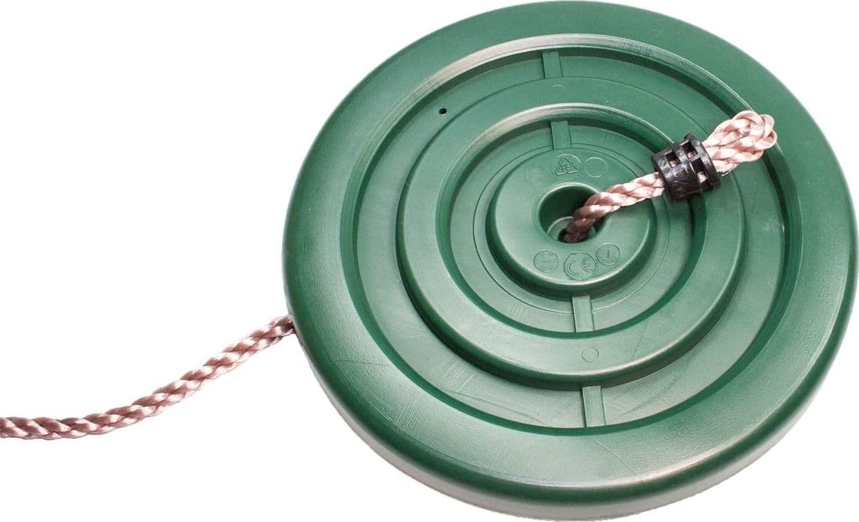 Seggiolino a disco per altalena in plastica con corde per arrampicata - 5
