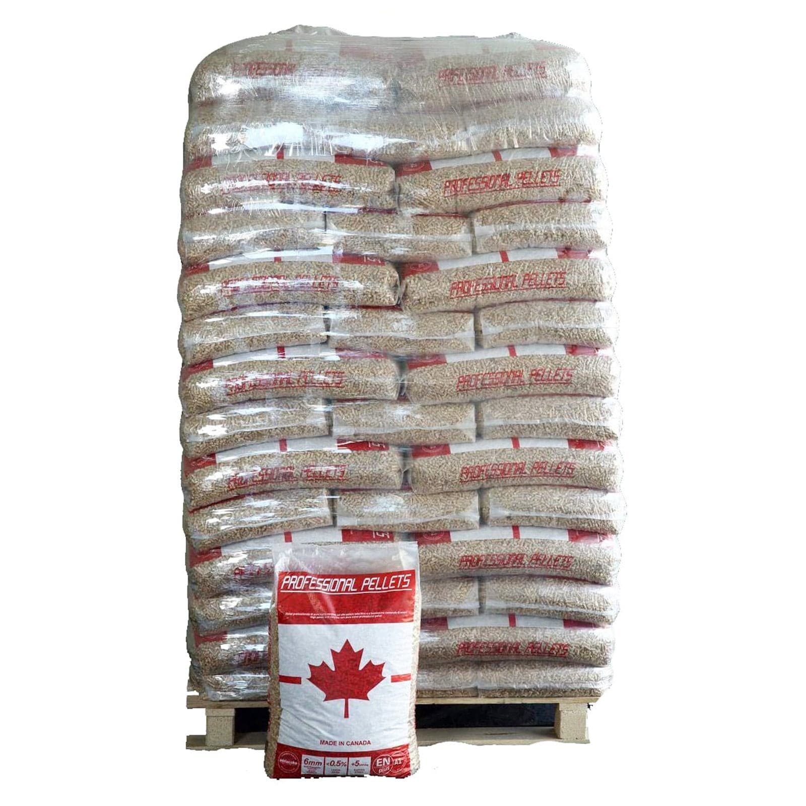 Pellet canadese professionale per riscaldamento di abete rosso 80% + abete bianco 20% kg 15 - 8