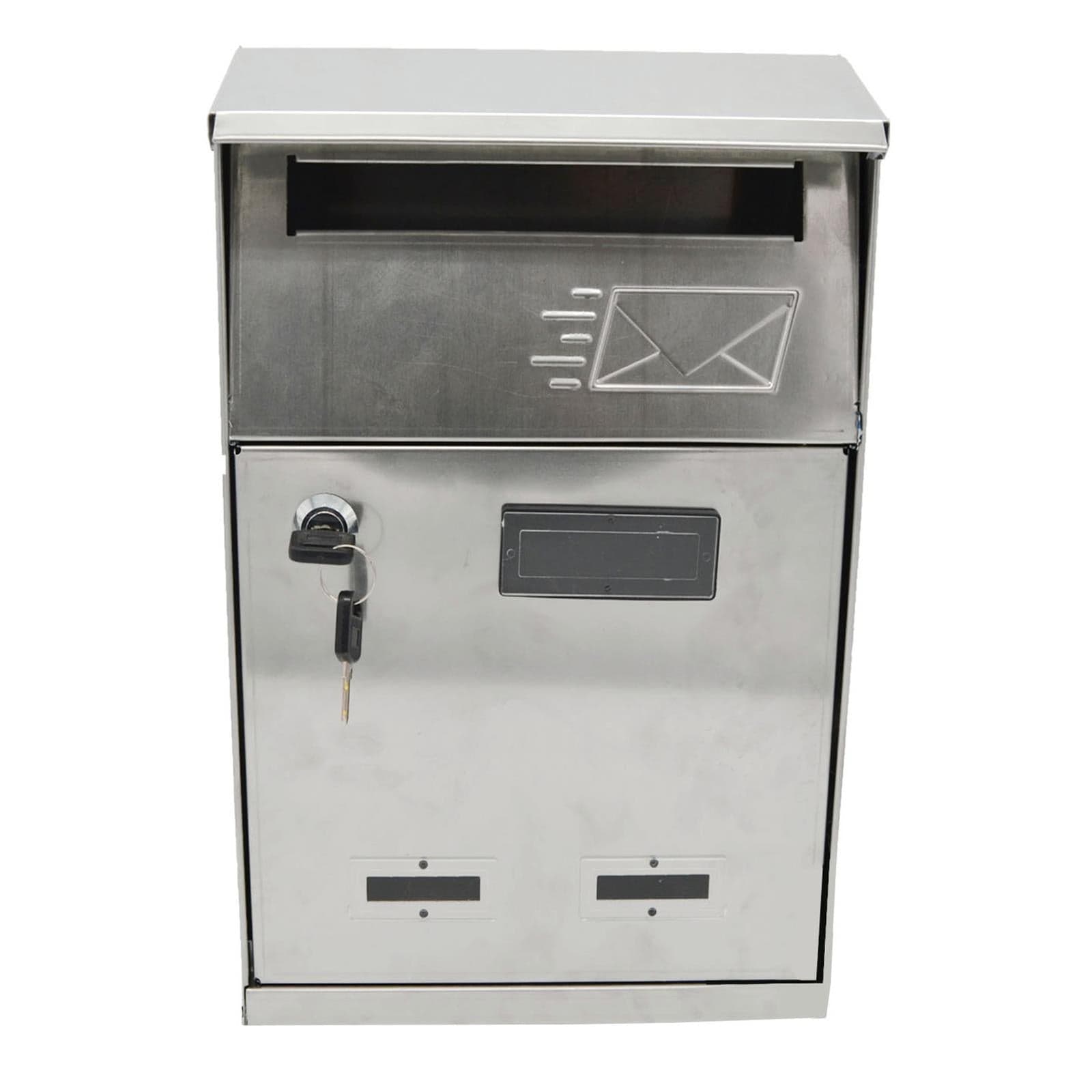 Cassetta postale in Acciaio Inox h 32 cm montaggio a parete "Made in Italy" - 2