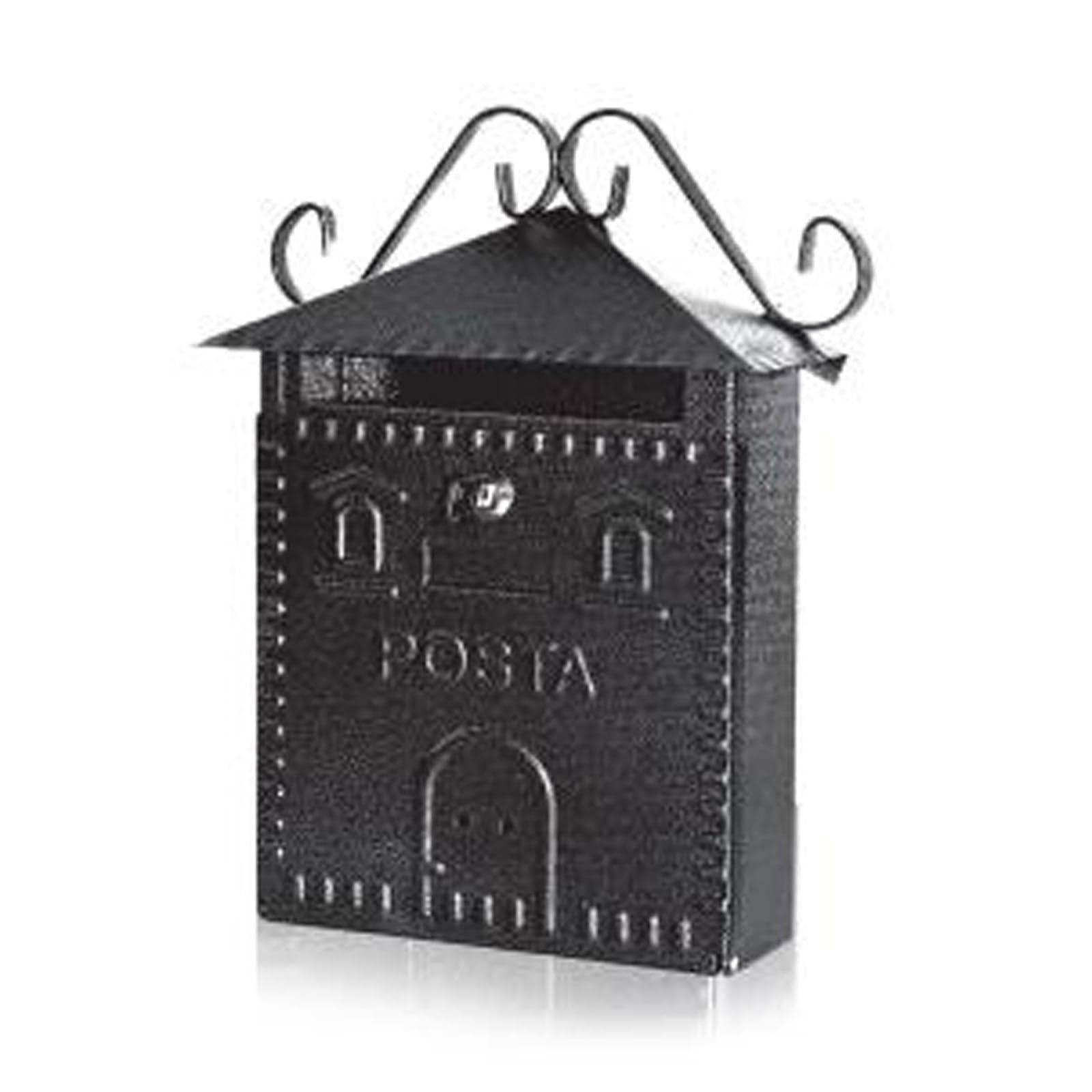 Cassetta postale antracite verniciata a polvere h 36 cm montaggio a parete " Made in Italy" - 2
