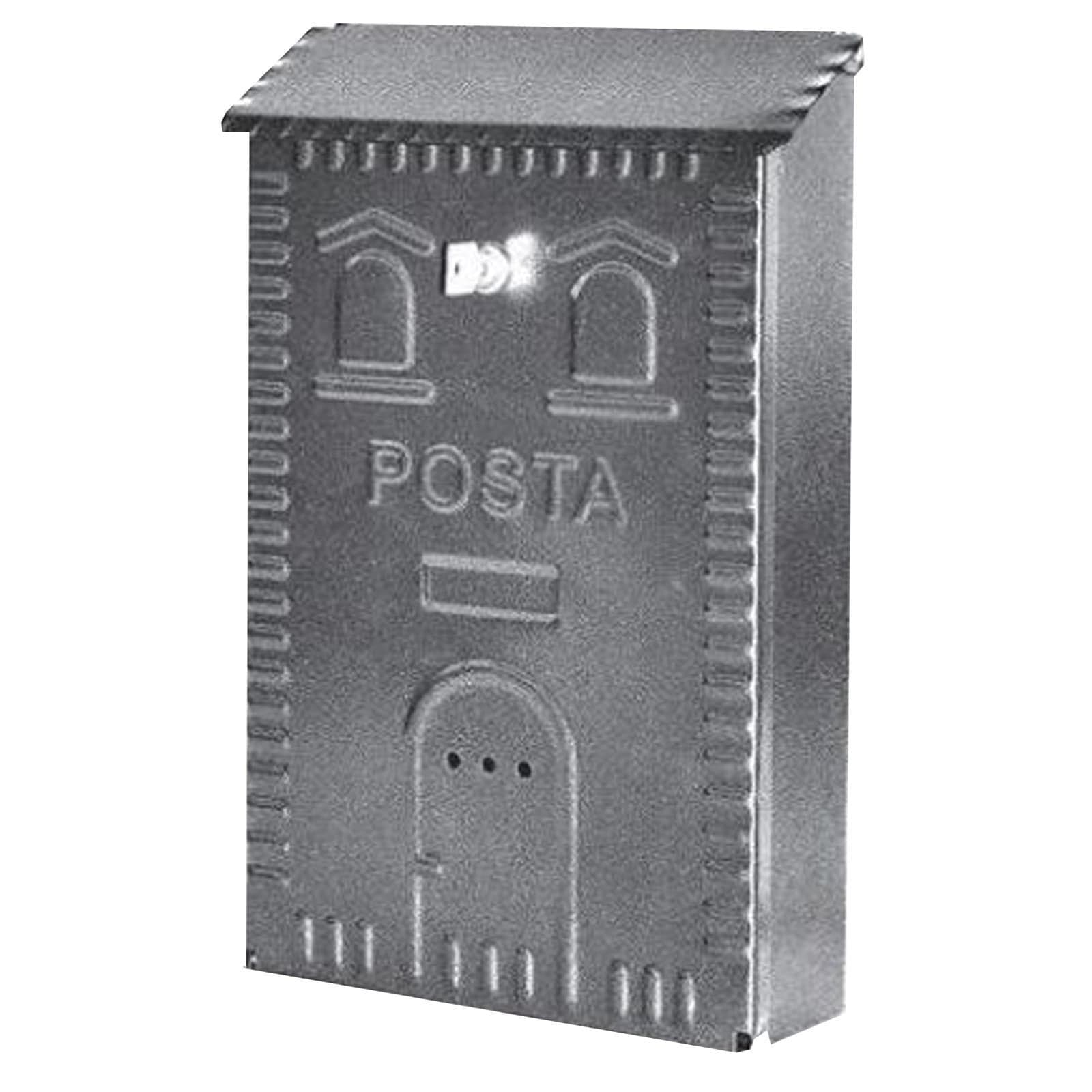 Cassetta postale Grigio verniciata a polvere h 38 cm montaggio a parete - 2