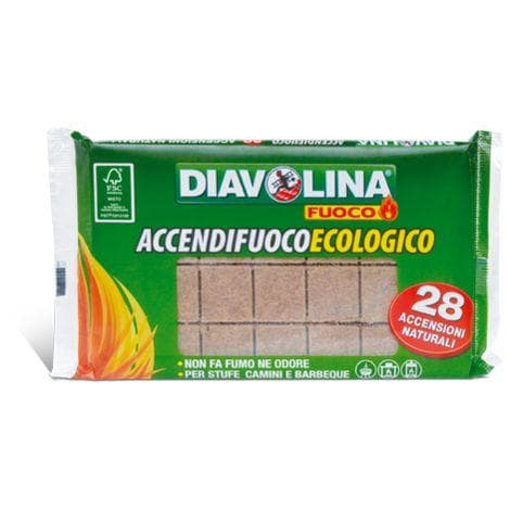 Accendi fuoco per stufe e barbecue diavolina Ecologica "Diavolina" confezioni da 28 cubetti - 3