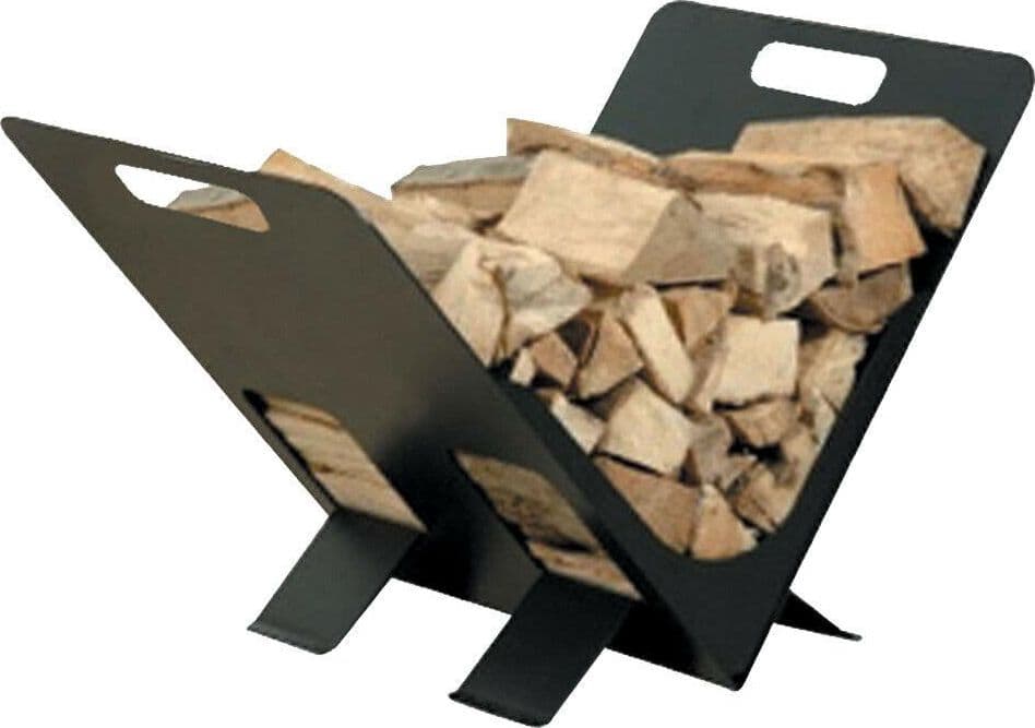 Portalegna leggio per stufa e camino in ferro battuto 38 x 30 x h 27 cm - 2