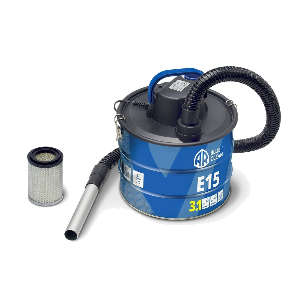 Aspiracenere Annovi Reverberi "E15" 1000 W, pulizia stufa e camino a legna e pellets - 6