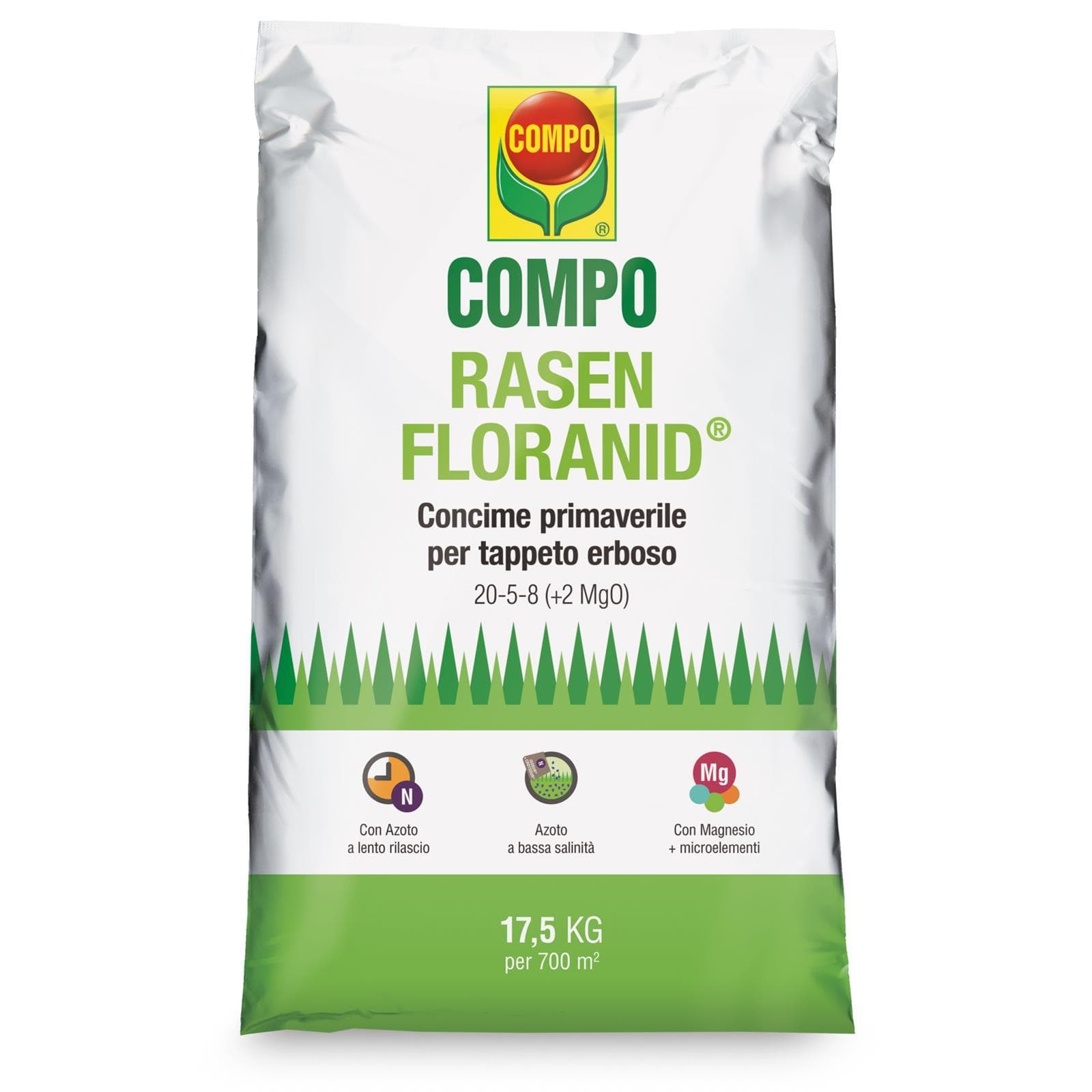Compo floranid rasen primaverile concime granulare a lenta cessione kg 17,5 tappeti erbosi - 2
