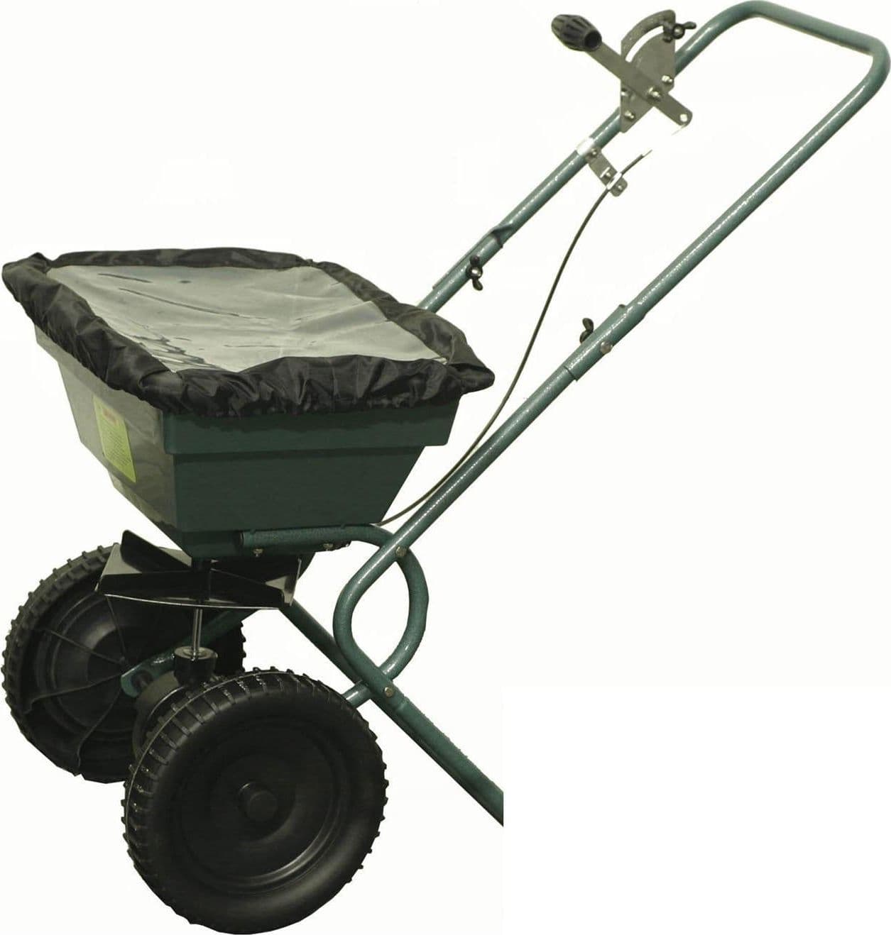 Carrello concimatore da 25 kg con ruote, spargi concime e sale seminatore manuale - 2