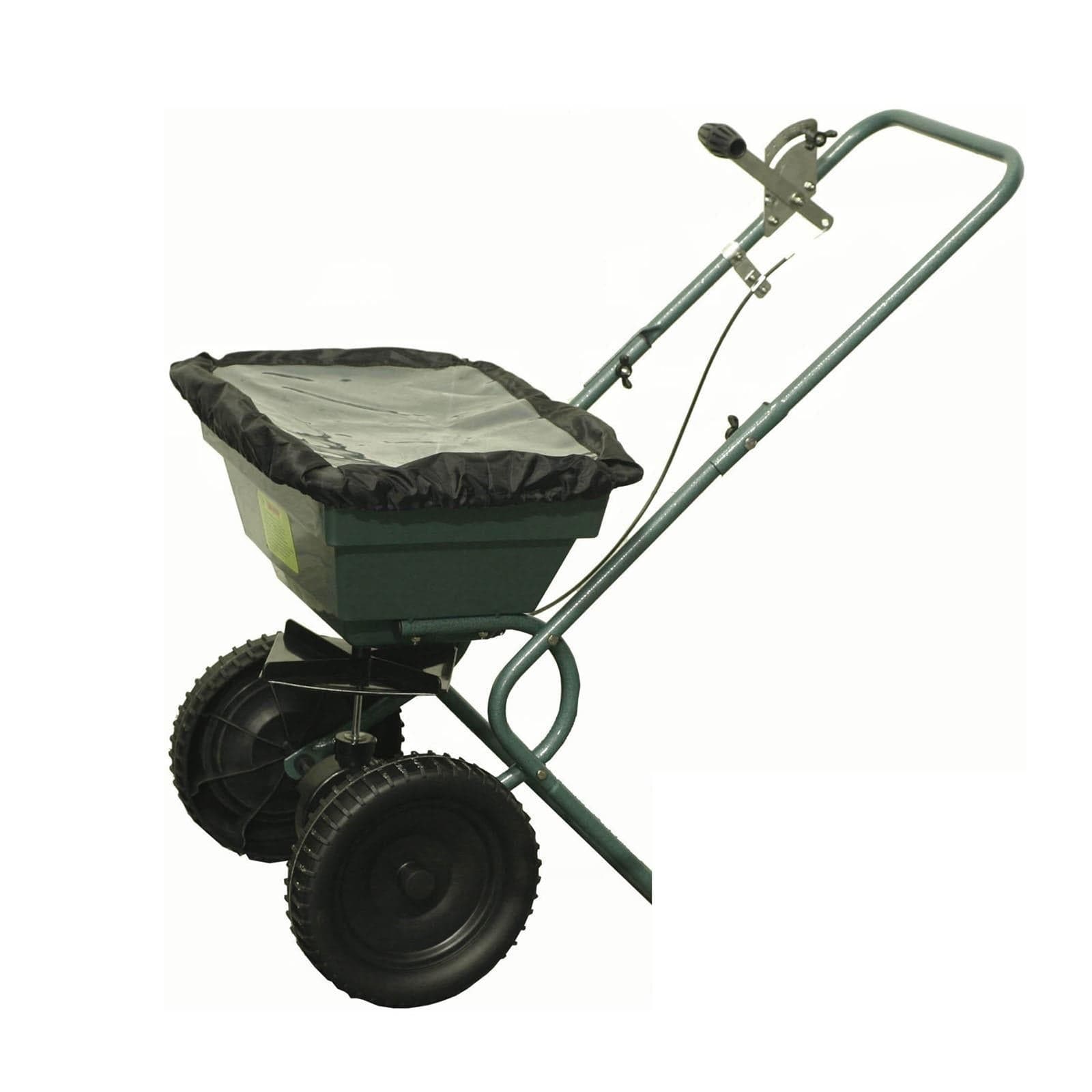 Carrello concimatore da 25 kg con ruote, spargi concime e sale seminatore manuale - 2