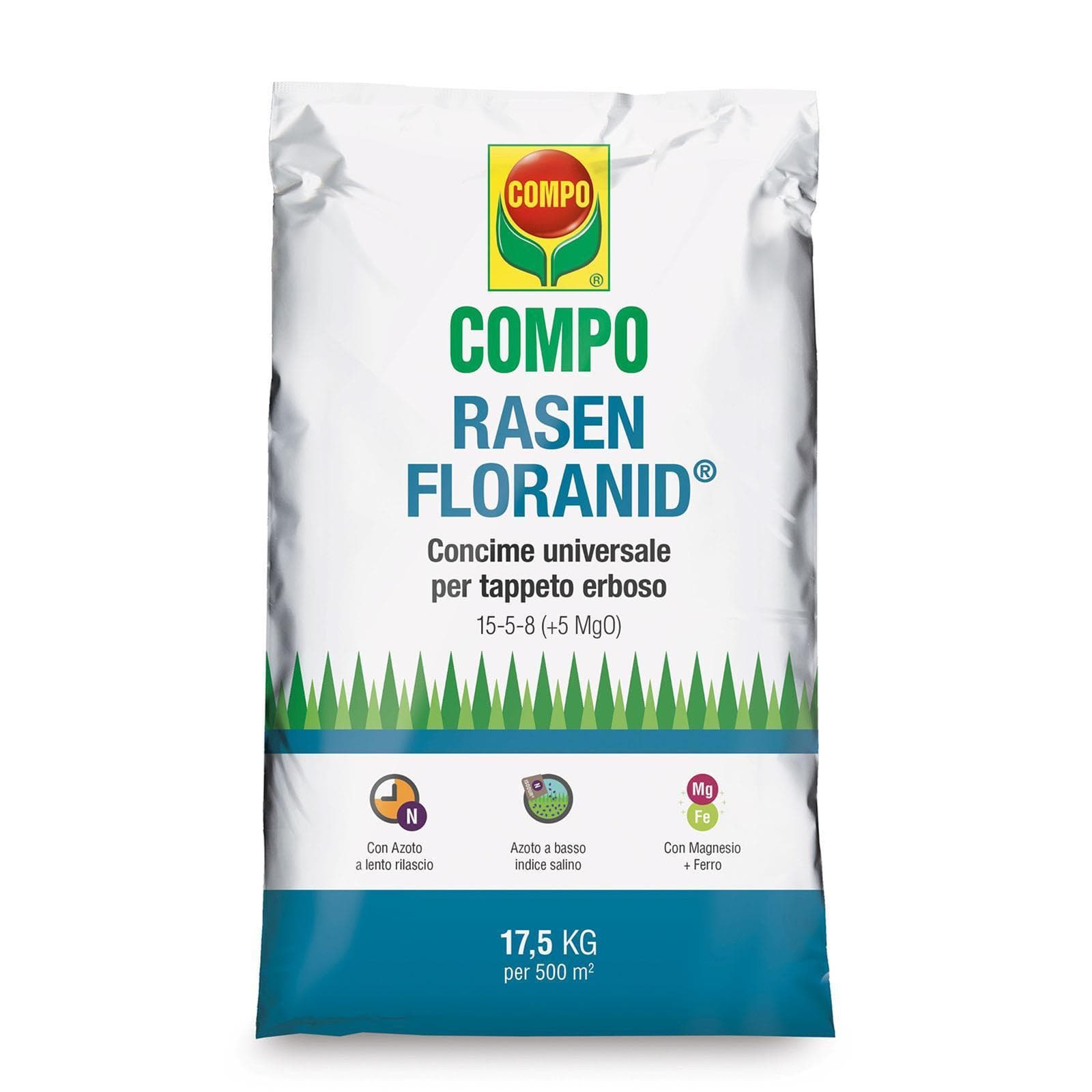 Compo rasen floranid universale concime granulare prato giardino kg.17,5 fertilizzante - 2