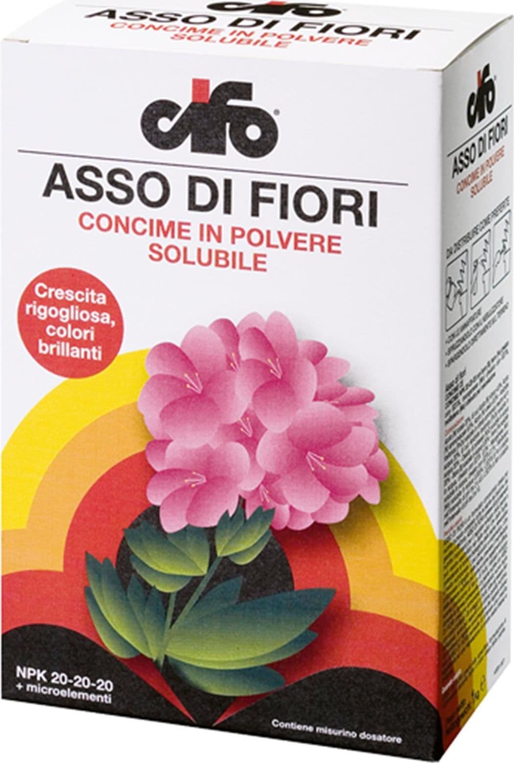 Concime in polvere solubile asso di fiori 20 20 20 npk + microelementi concimi fertilizzante - 2