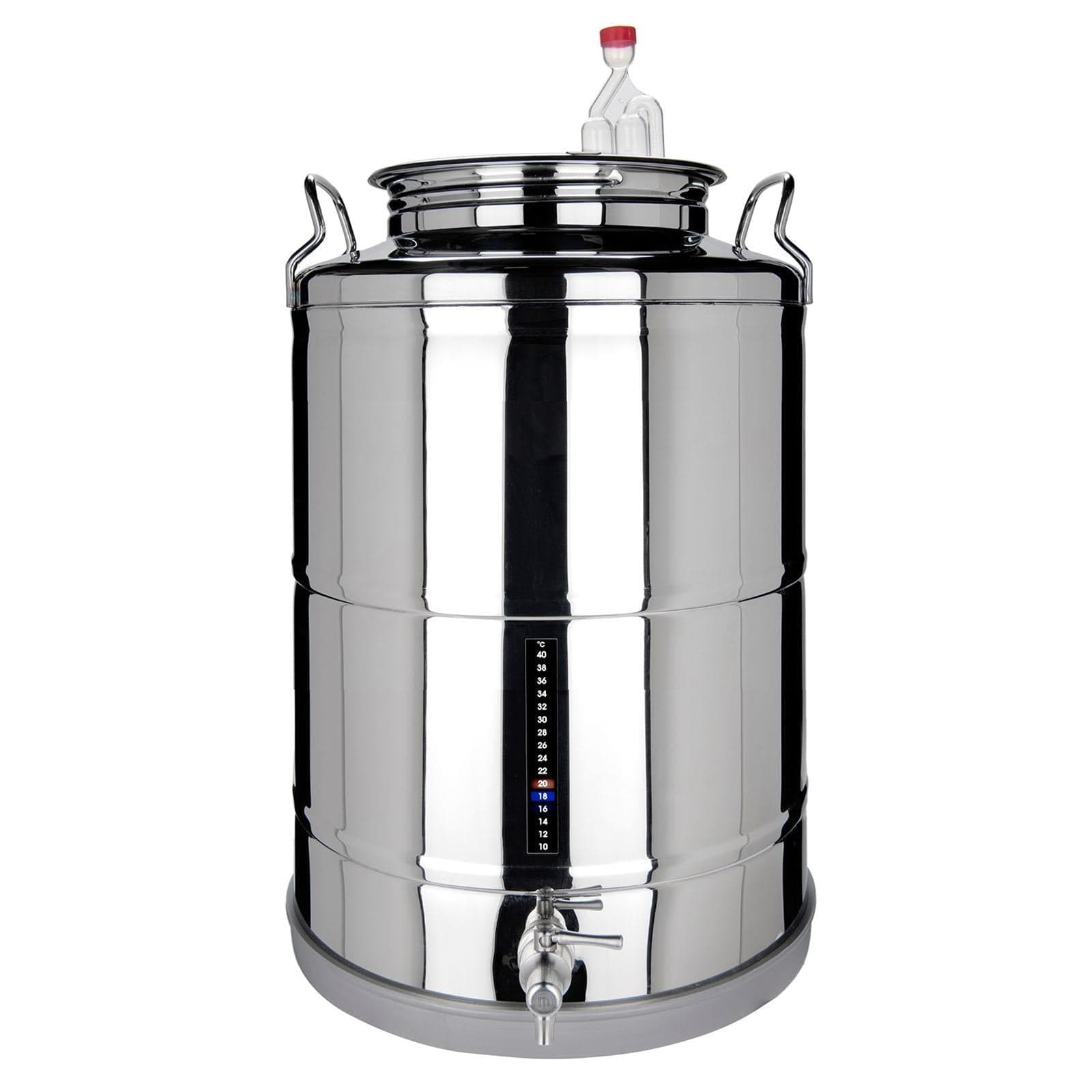 Fermentatore inox professionale per birra artigianale, Fondo Piano con tappo a vite - 5