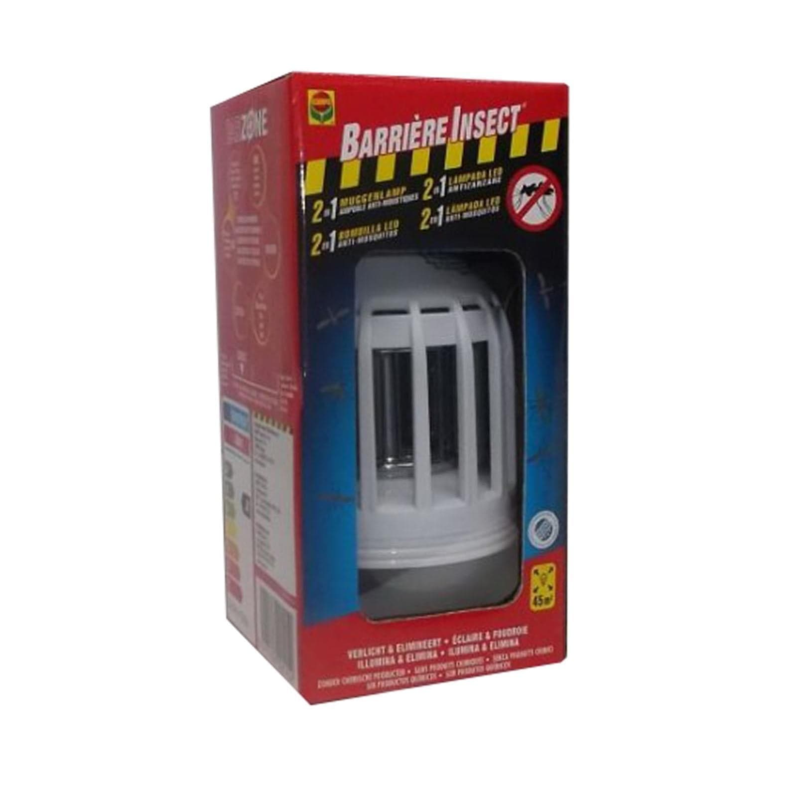 Lampadina elettro sterminatore per zanzare ed insetti zanzariera elettrica a led UV 45 mtq - 5