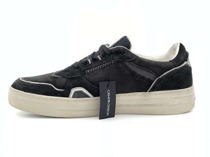 CRIME LONDON Sneakers uomo Low Top Off Court nero opaco - 4