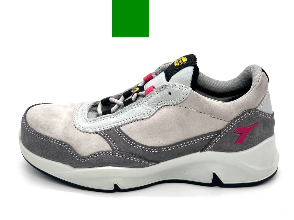 Diadora sneakers donna Athena Low pelle scamosciata grigia - 5