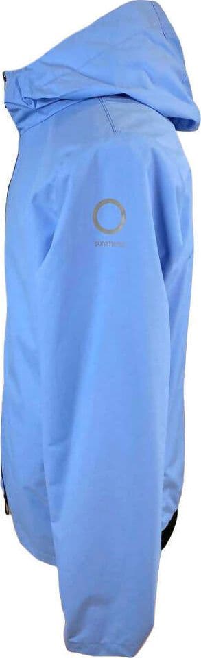 Giubbino uomo Sunstripes - impermeabile celeste con Cappuccio - Flyspecial - 2