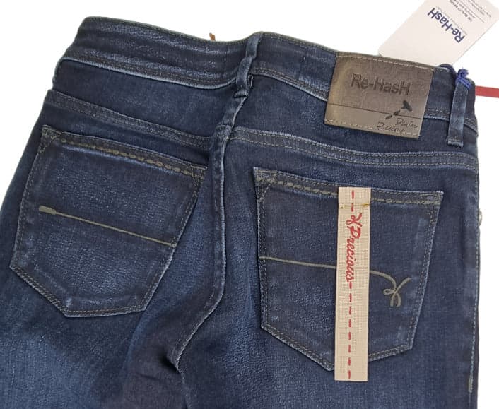 Jeans Uomo Re-Hash Rubens - Denim Blue Scuro 100% Cotone - 4