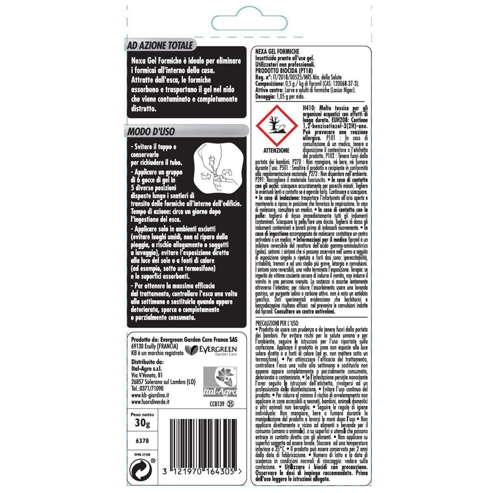 Insetticida anti formiche "Nexa gel" pronto all'uso in tubetti 30 gr da interno ed esterno - 2