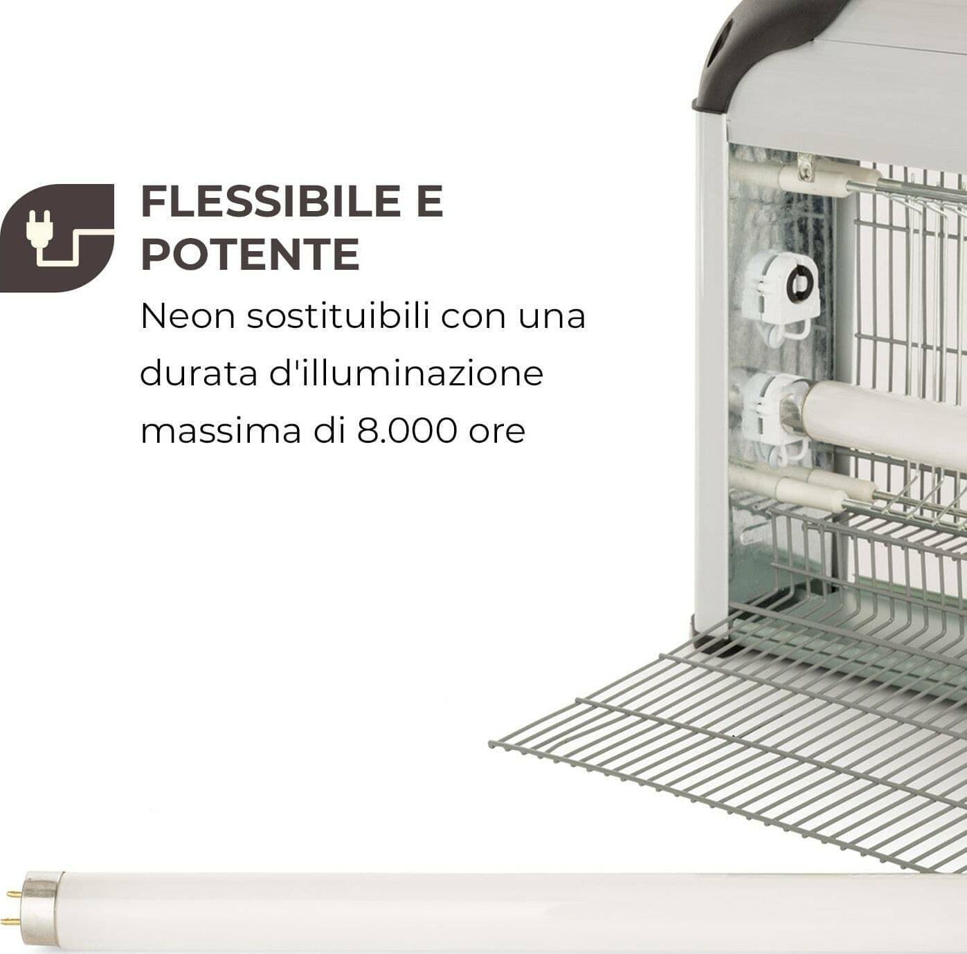 Elettro sterminatore per zanzare ed insetti zanzariera elettrica da giardino veranda e balcone - 5