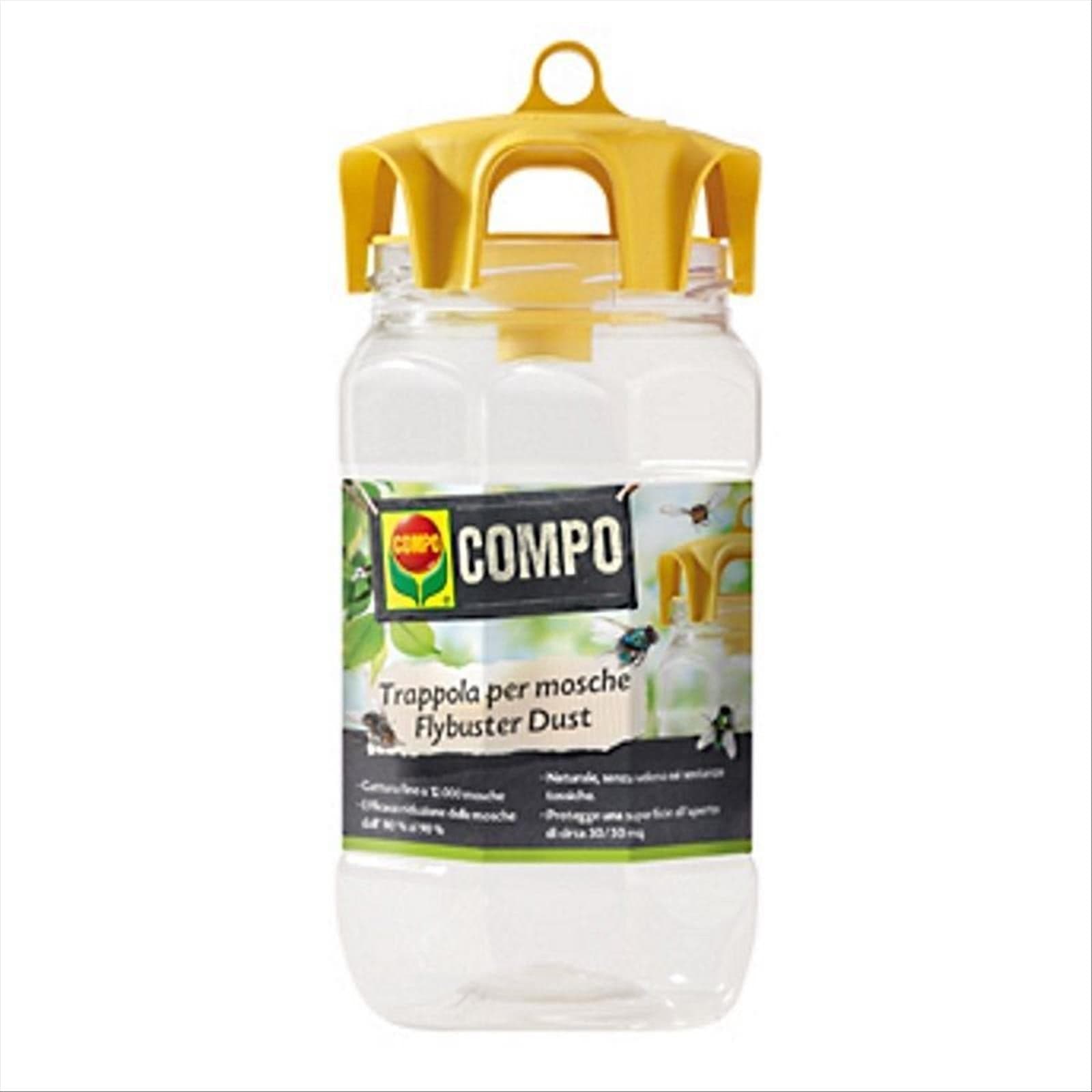 Trappola ecologica per mosche "Flybuster dust" esca insetticida Bio da 1 Lt - 2