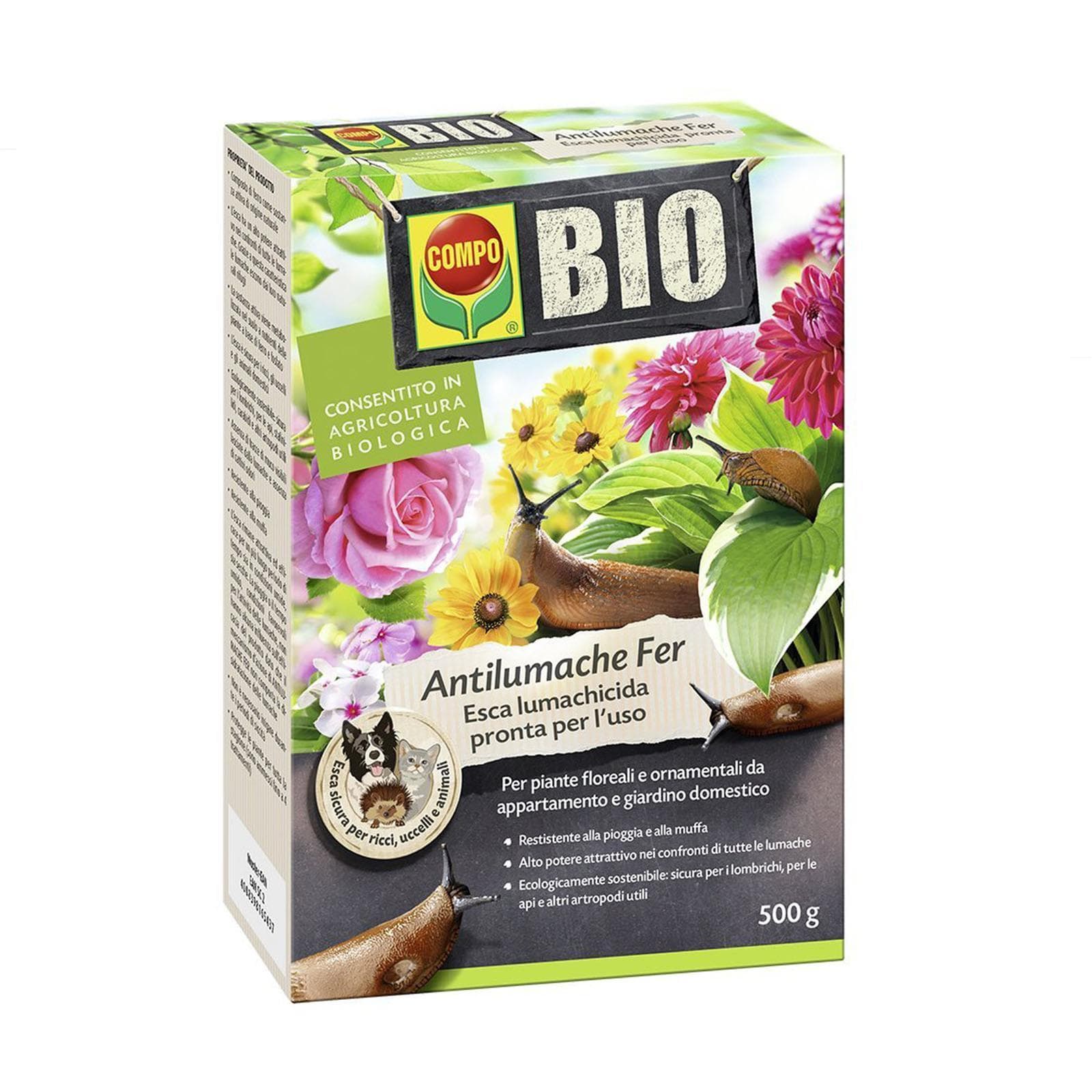 Lumachicida biologico per orto e giardino anti Lumache in granuli da 500 gr - 2