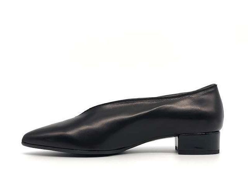 ELLEN Décolleté chiuse donna in pelle nera - 3