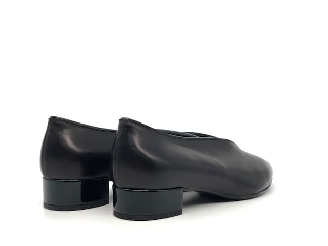 ELLEN Décolleté chiuse donna in pelle nera - 5