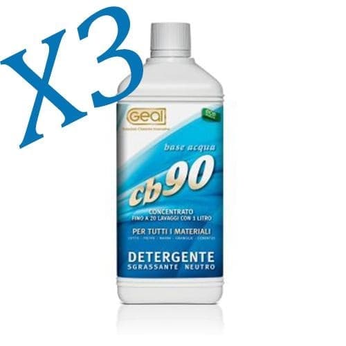 Detersolvente Sgrassante neutro sgrassa superficie lavabilI 3X1L Geal CB90